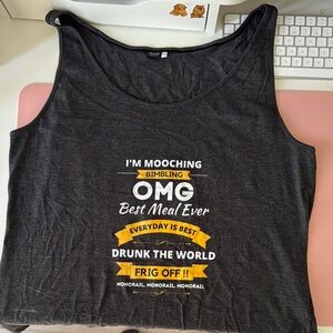 Graphic Tank Top - Black